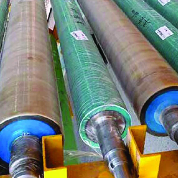 Anilox and rubber roller